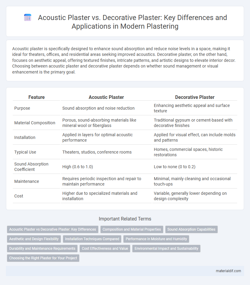 Acoustic Plaster vs. Decorative Plaster: Key Differences and Applications in Modern Plastering