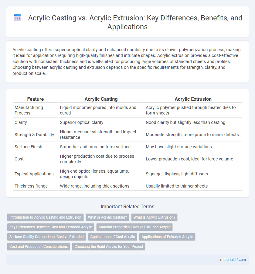 Acrylic Casting vs. Acrylic Extrusion: Key Differences, Benefits, and Applications