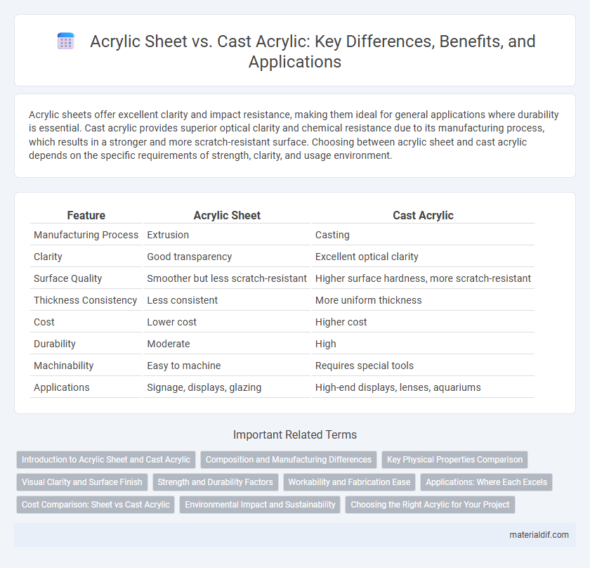Acrylic Sheet vs. Cast Acrylic: Key Differences, Benefits, and Applications