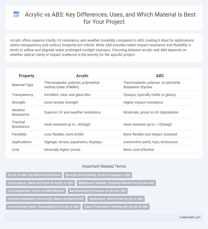 Acrylic vs ABS: Key Differences, Uses, and Which Material Is Best for Your Project