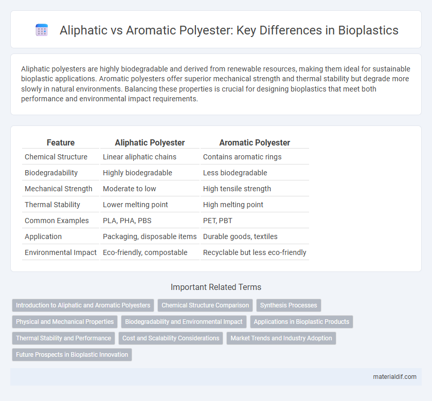 Aliphatic vs Aromatic Polyester: Key Differences in Bioplastics