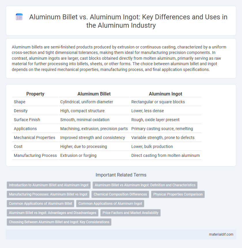 Aluminum Billet vs. Aluminum Ingot: Key Differences and Uses in the Aluminum Industry