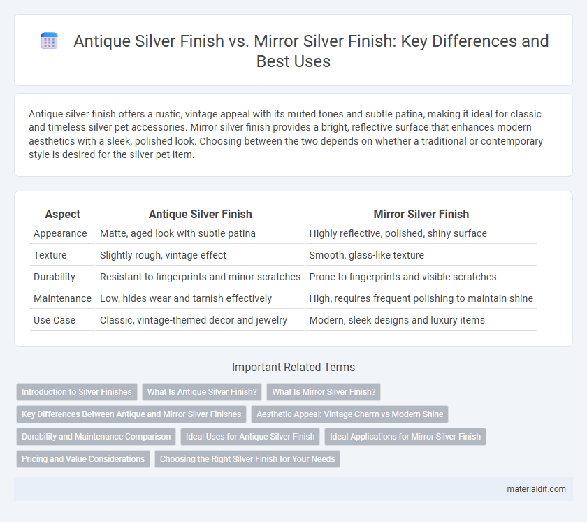 Antique Silver Finish vs. Mirror Silver Finish: Key Differences and Best Uses