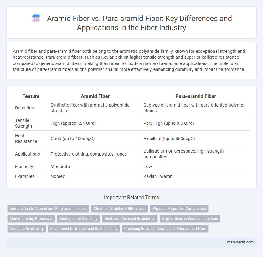 Aramid Fiber vs. Para-aramid Fiber: Key Differences and Applications in the Fiber Industry