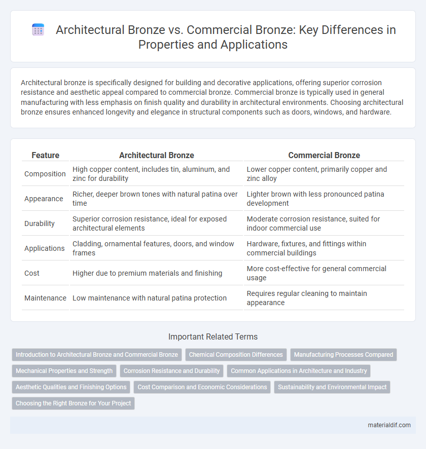 Architectural Bronze vs. Commercial Bronze: Key Differences in Properties and Applications