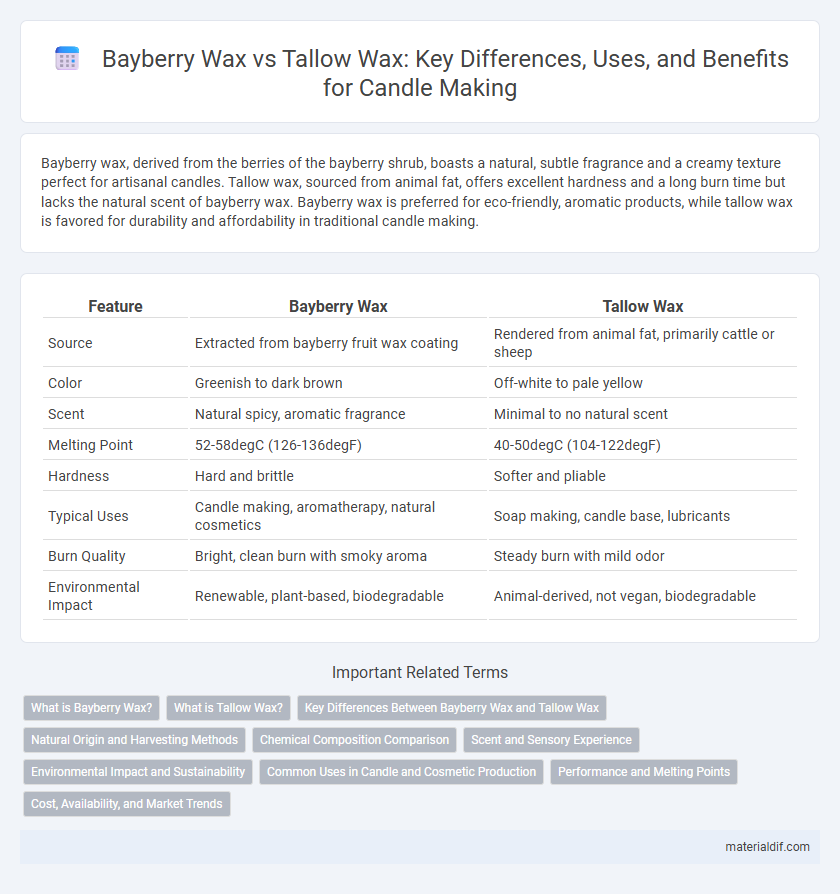 Bayberry Wax vs Tallow Wax: Key Differences, Uses, and Benefits for Candle Making