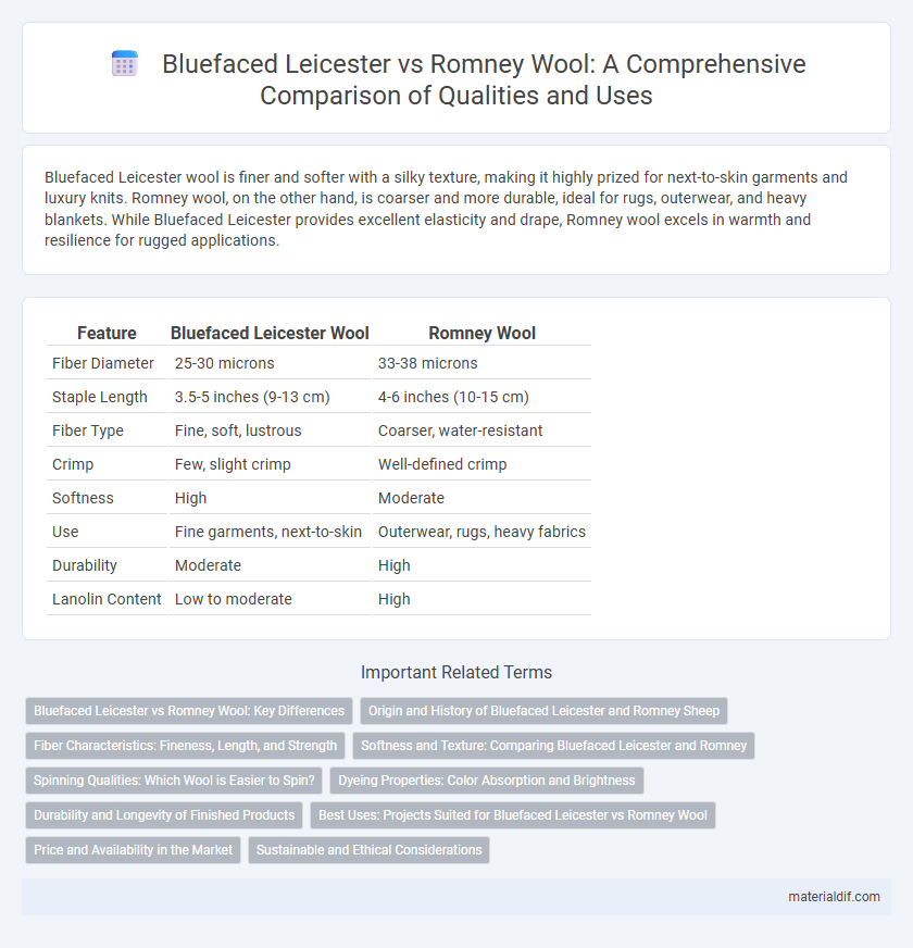 Bluefaced Leicester vs Romney Wool: A Comprehensive Comparison of Qualities and Uses
