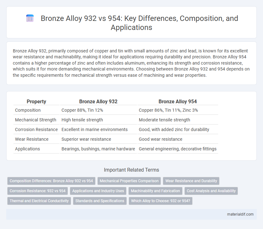 Bronze Alloy 932 vs 954: Key Differences, Composition, and Applications