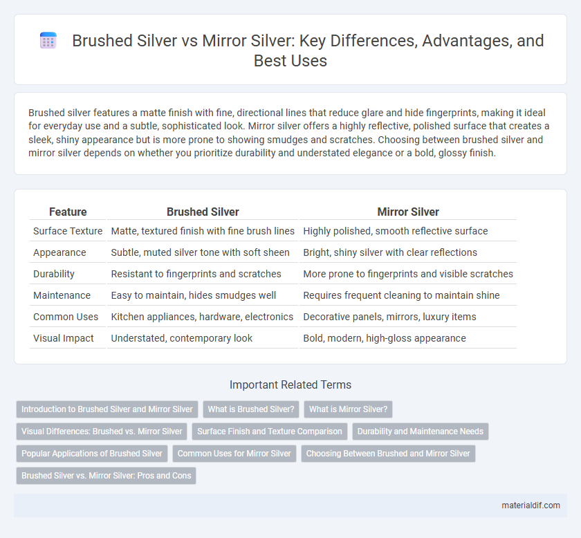 Brushed Silver vs Mirror Silver: Key Differences, Advantages, and Best Uses