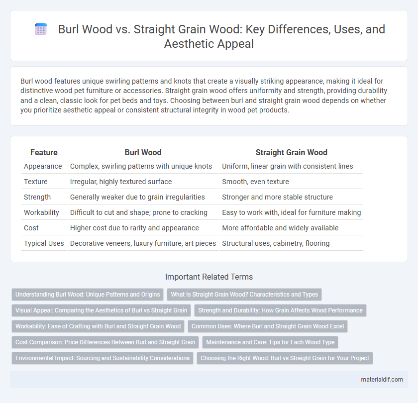 Burl Wood vs. Straight Grain Wood: Key Differences, Uses, and Aesthetic Appeal