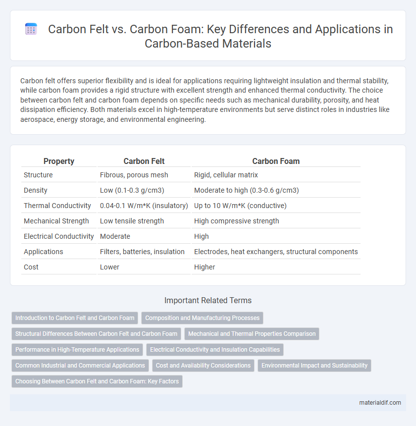 Carbon Felt vs. Carbon Foam: Key Differences and Applications in Carbon-Based Materials