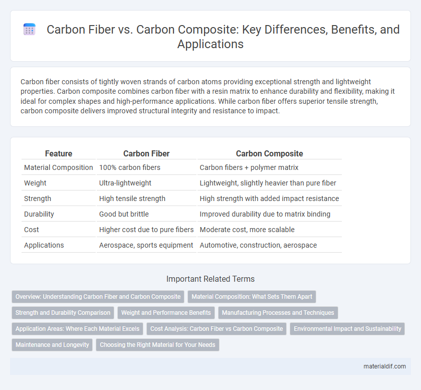 Carbon Fiber vs. Carbon Composite: Key Differences, Benefits, and Applications