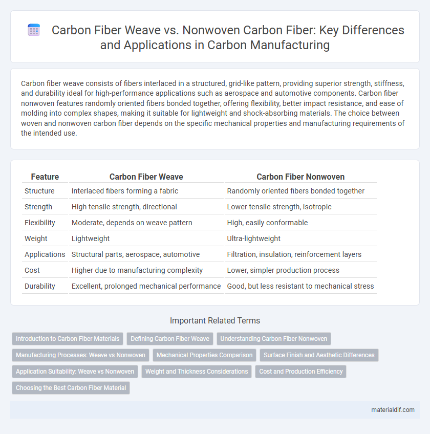 Carbon Fiber Weave vs. Nonwoven Carbon Fiber: Key Differences and Applications in Carbon Manufacturing