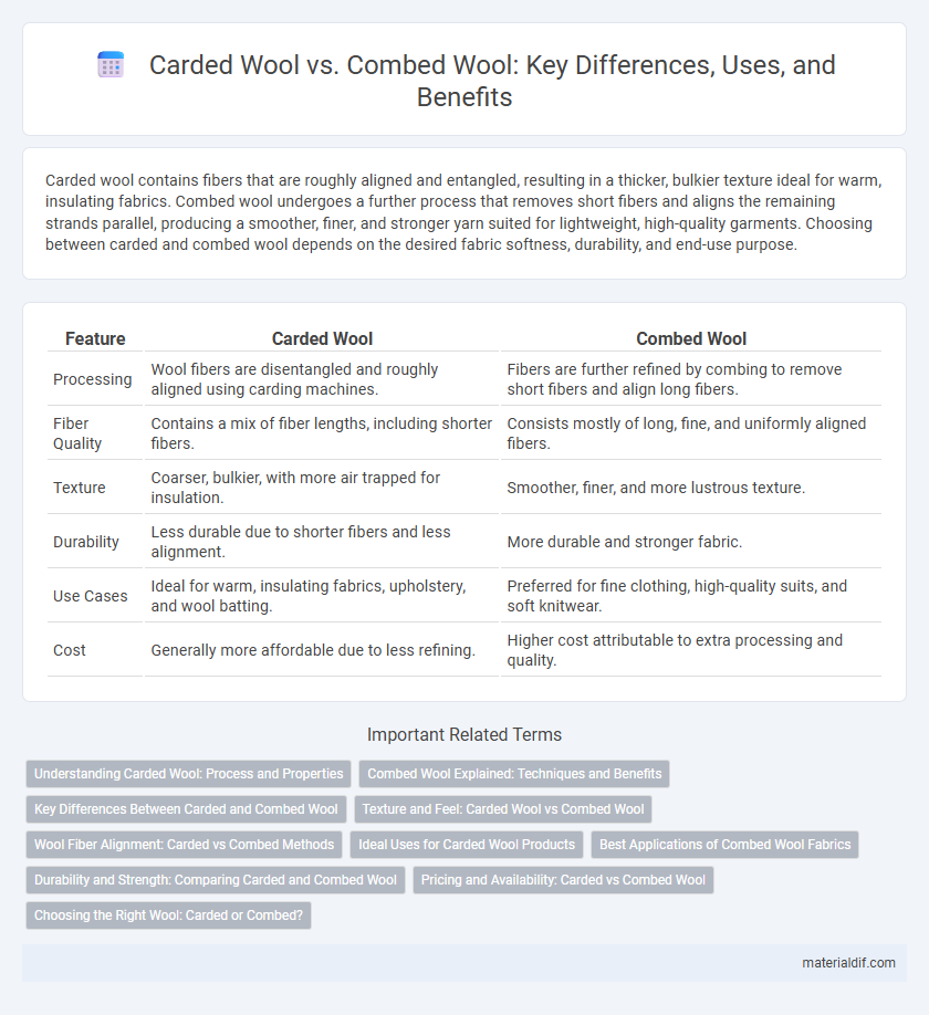Carded Wool vs. Combed Wool: Key Differences, Uses, and Benefits
