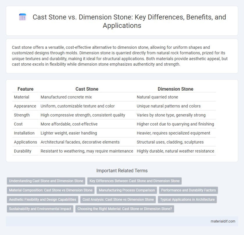 Cast Stone vs. Dimension Stone: Key Differences, Benefits, and Applications