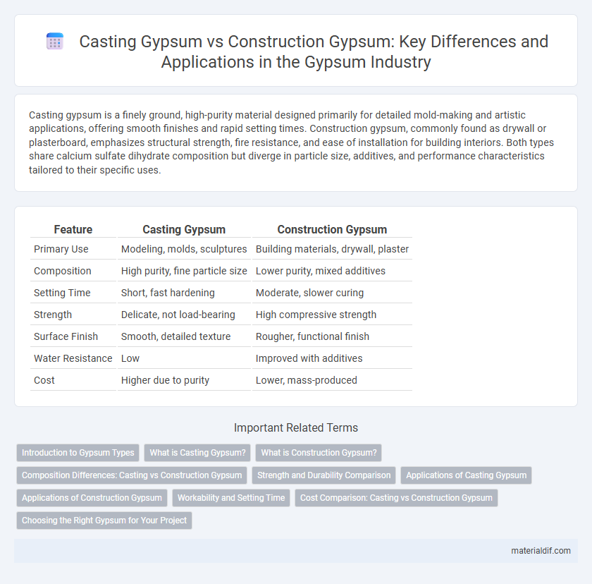 Casting Gypsum vs Construction Gypsum: Key Differences and Applications in the Gypsum Industry