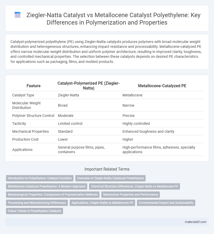 Ziegler-Natta Catalyst vs Metallocene Catalyst Polyethylene: Key Differences in Polymerization and Properties