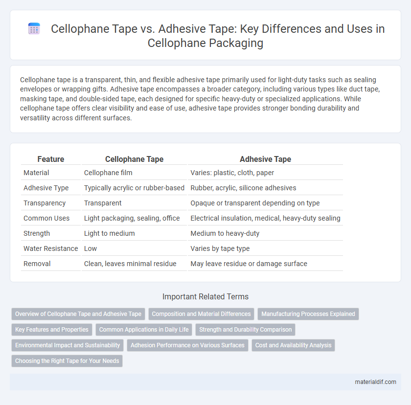 Cellophane Tape vs. Adhesive Tape: Key Differences and Uses in Cellophane Packaging