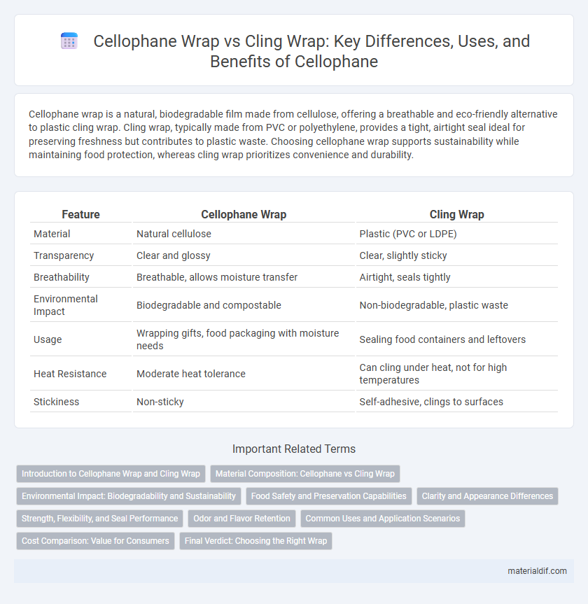 Cellophane Wrap vs Cling Wrap: Key Differences, Uses, and Benefits of Cellophane