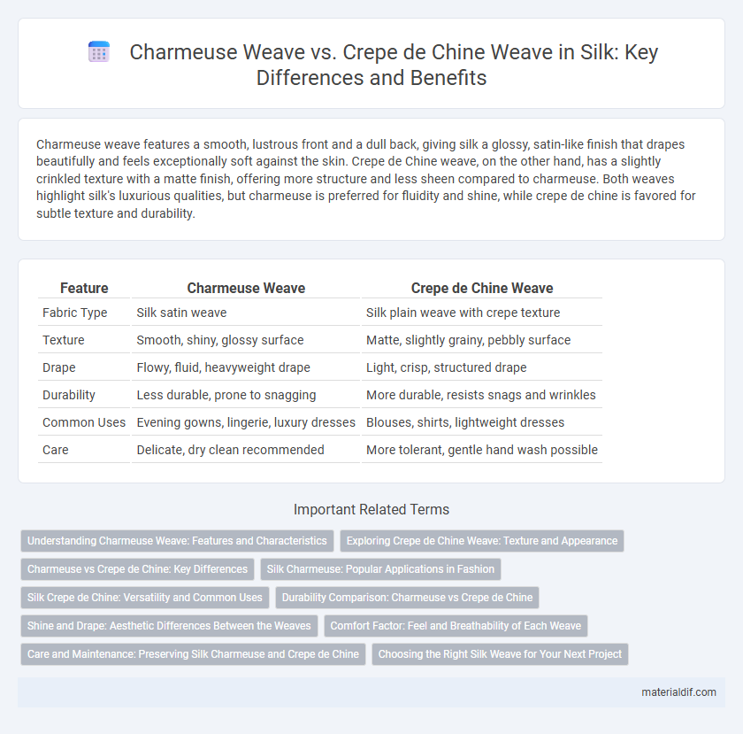 Charmeuse Weave vs. Crepe de Chine Weave in Silk: Key Differences and Benefits