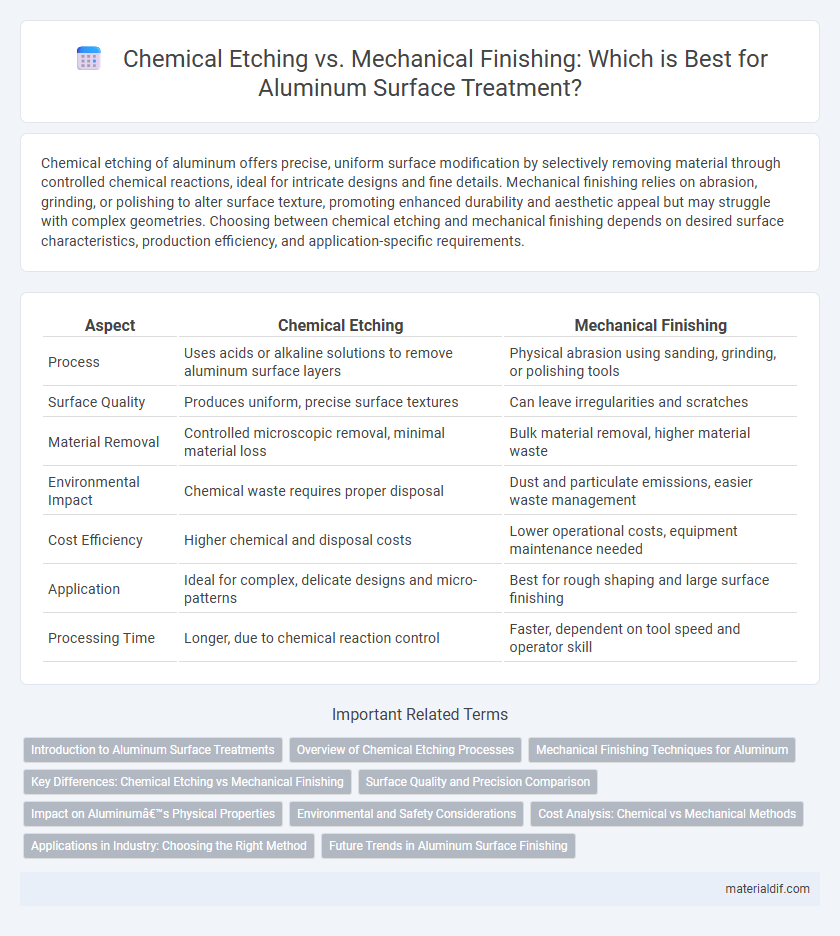 Chemical Etching vs. Mechanical Finishing: Which is Best for Aluminum Surface Treatment?