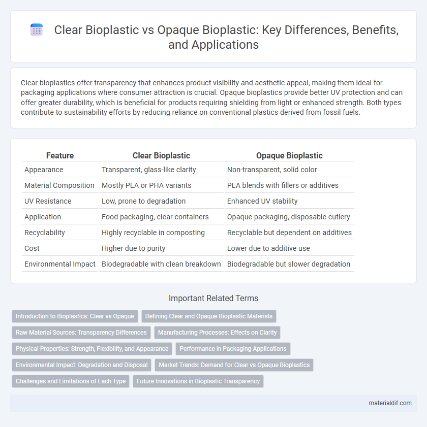 Clear Bioplastic vs Opaque Bioplastic: Key Differences, Benefits, and Applications