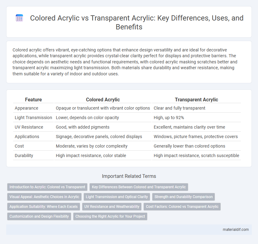 Colored Acrylic vs Transparent Acrylic: Key Differences, Uses, and Benefits