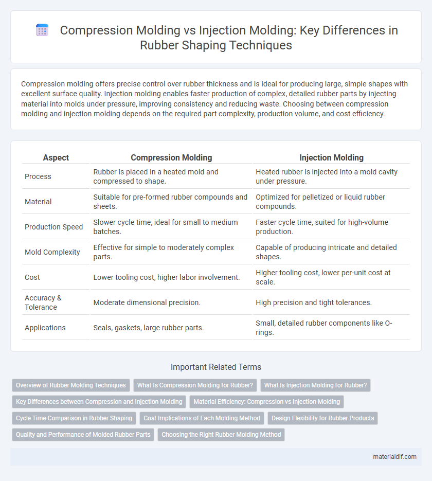 Compression Molding vs Injection Molding: Key Differences in Rubber Shaping Techniques