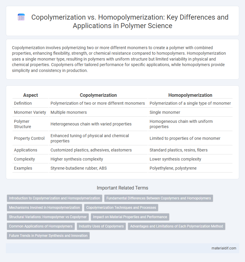 Copolymerization vs. Homopolymerization: Key Differences and Applications in Polymer Science