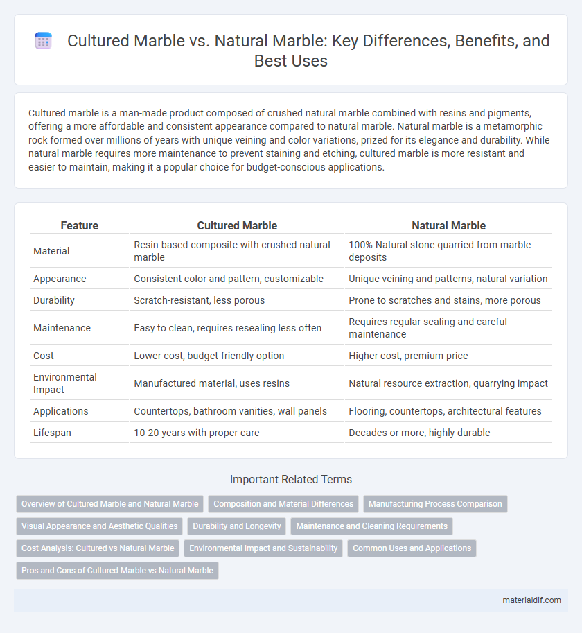 Cultured Marble vs. Natural Marble: Key Differences, Benefits, and Best Uses