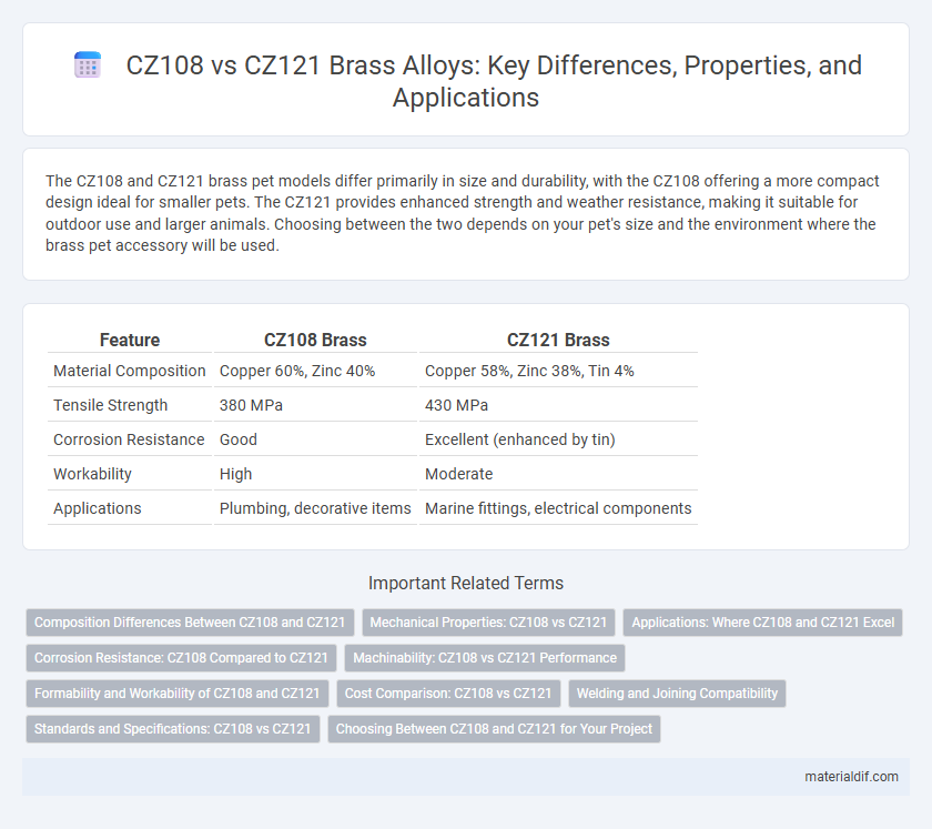 CZ108 vs CZ121 Brass Alloys: Key Differences, Properties, and Applications