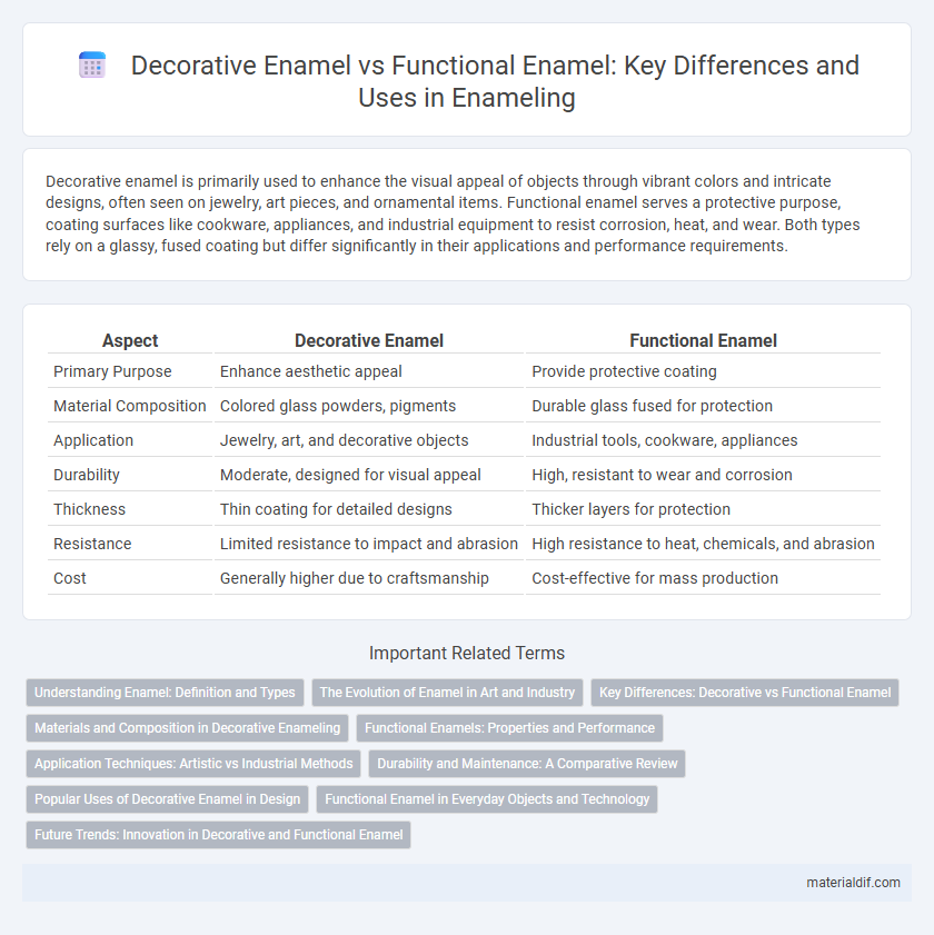 Decorative Enamel vs Functional Enamel: Key Differences and Uses in Enameling