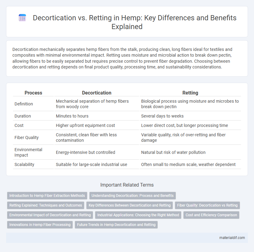 Decortication vs. Retting in Hemp: Key Differences and Benefits Explained