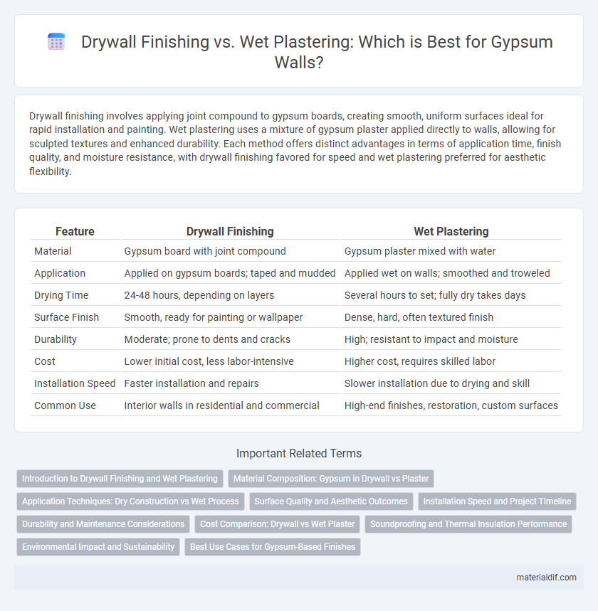 Drywall Finishing vs. Wet Plastering: Which is Best for Gypsum Walls?