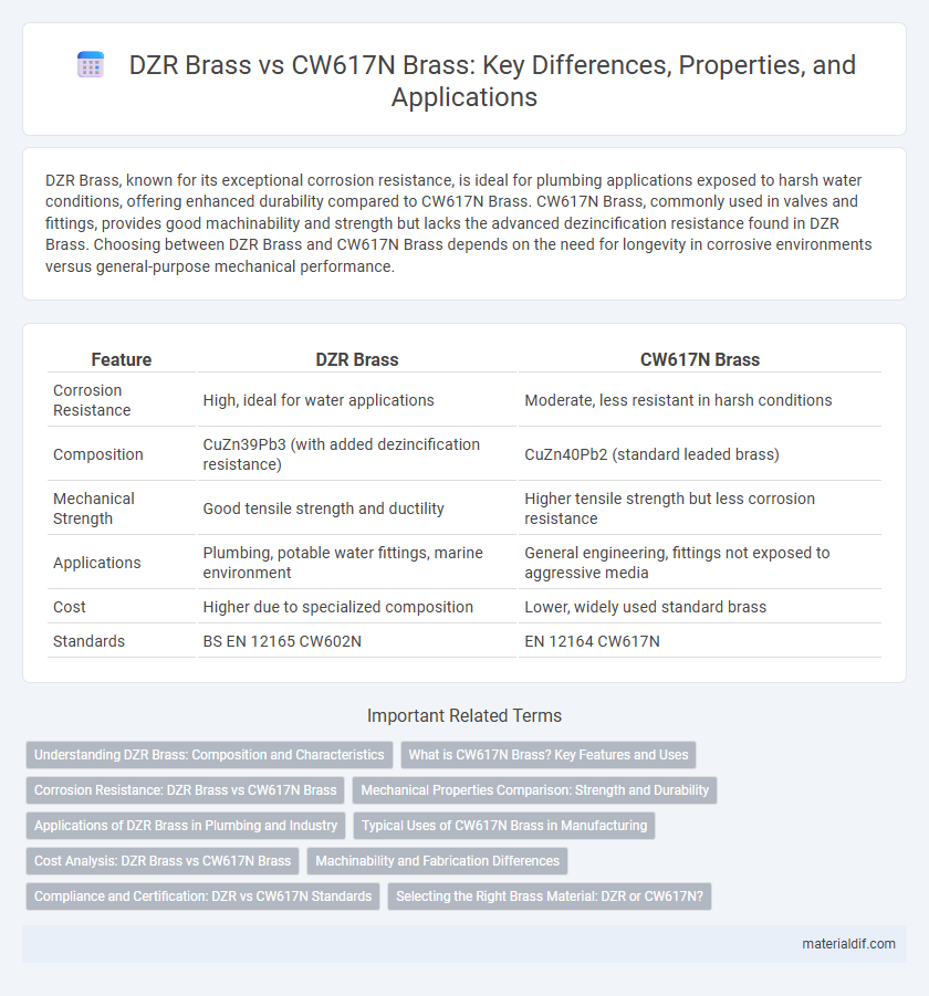DZR Brass vs CW617N Brass: Key Differences, Properties, and Applications