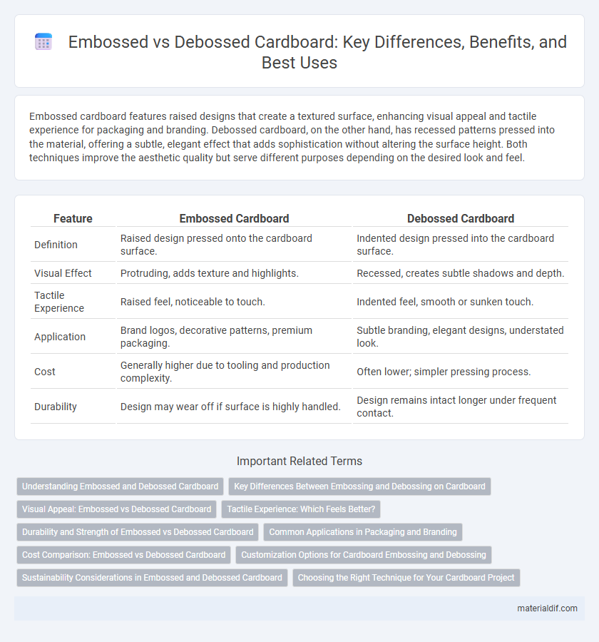 Embossed vs Debossed Cardboard: Key Differences, Benefits, and Best Uses