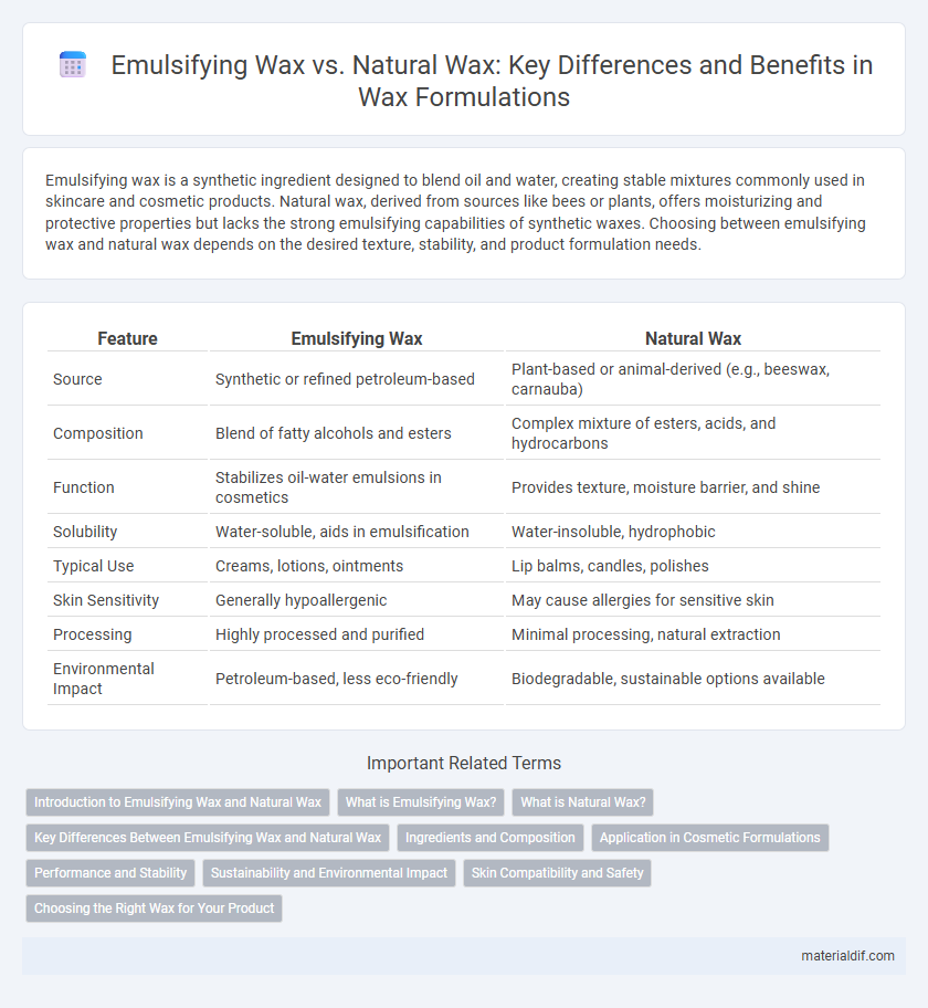 Emulsifying Wax vs. Natural Wax: Key Differences and Benefits in Wax Formulations