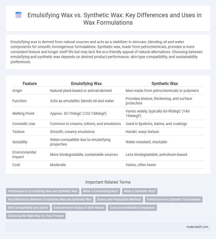 Emulsifying Wax vs. Synthetic Wax: Key Differences and Uses in Wax Formulations