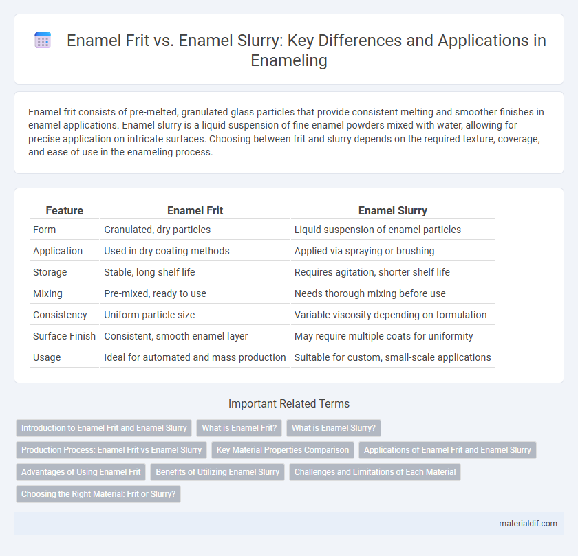 Enamel Frit vs. Enamel Slurry: Key Differences and Applications in Enameling