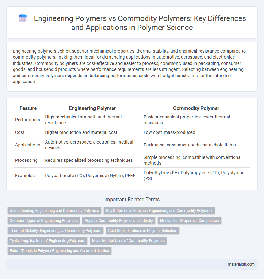 Engineering Polymers vs Commodity Polymers: Key Differences and Applications in Polymer Science