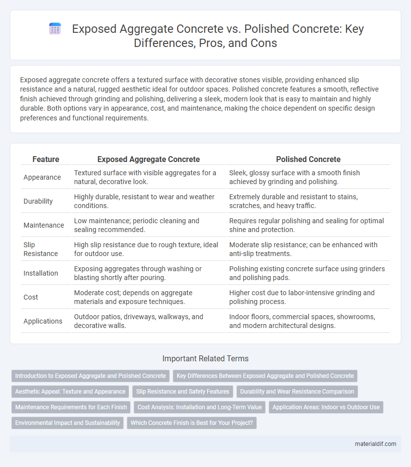 Exposed Aggregate Concrete vs. Polished Concrete: Key Differences, Pros, and Cons