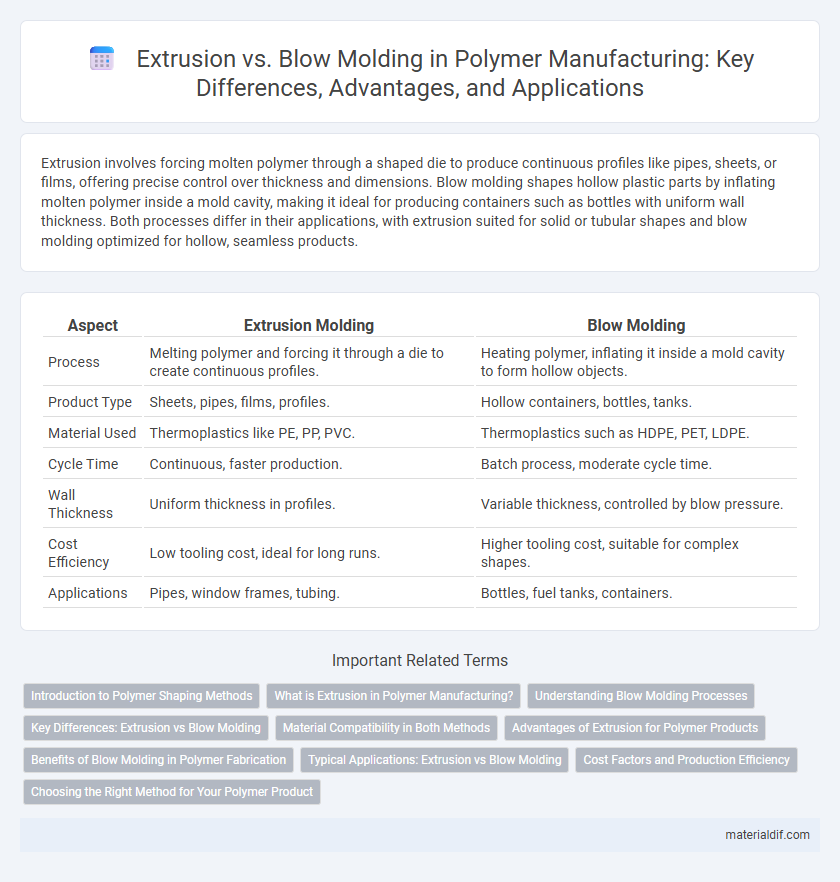 Extrusion vs. Blow Molding in Polymer Manufacturing: Key Differences, Advantages, and Applications