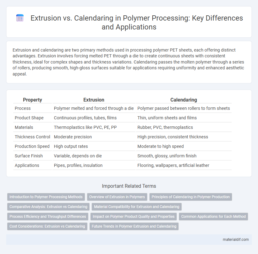 Extrusion vs. Calendaring in Polymer Processing: Key Differences and Applications