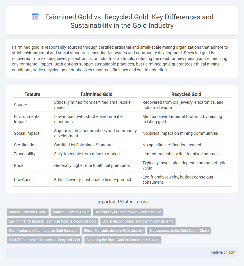 Fairmined Gold vs. Recycled Gold: Key Differences and Sustainability in the Gold Industry