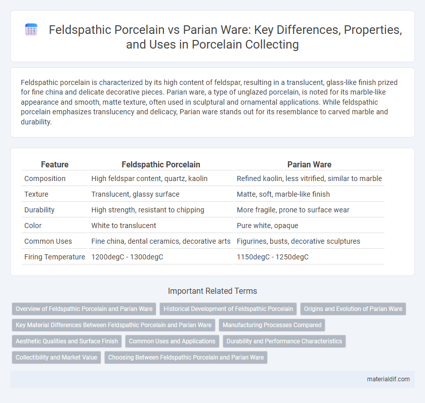 Feldspathic Porcelain vs Parian Ware: Key Differences, Properties, and Uses in Porcelain Collecting