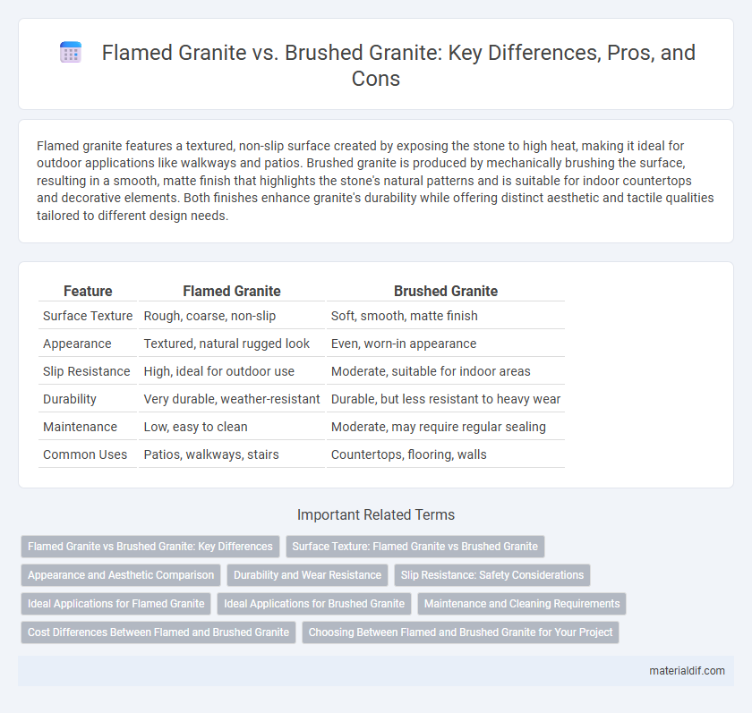 Flamed Granite vs. Brushed Granite: Key Differences, Pros, and Cons