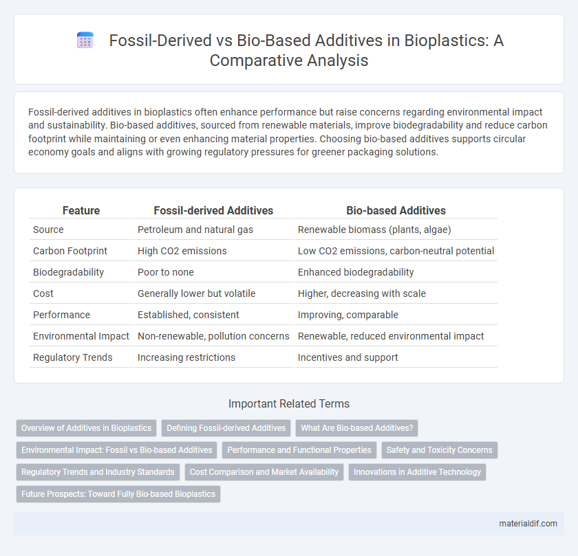 Fossil-Derived vs Bio-Based Additives in Bioplastics: A Comparative Analysis