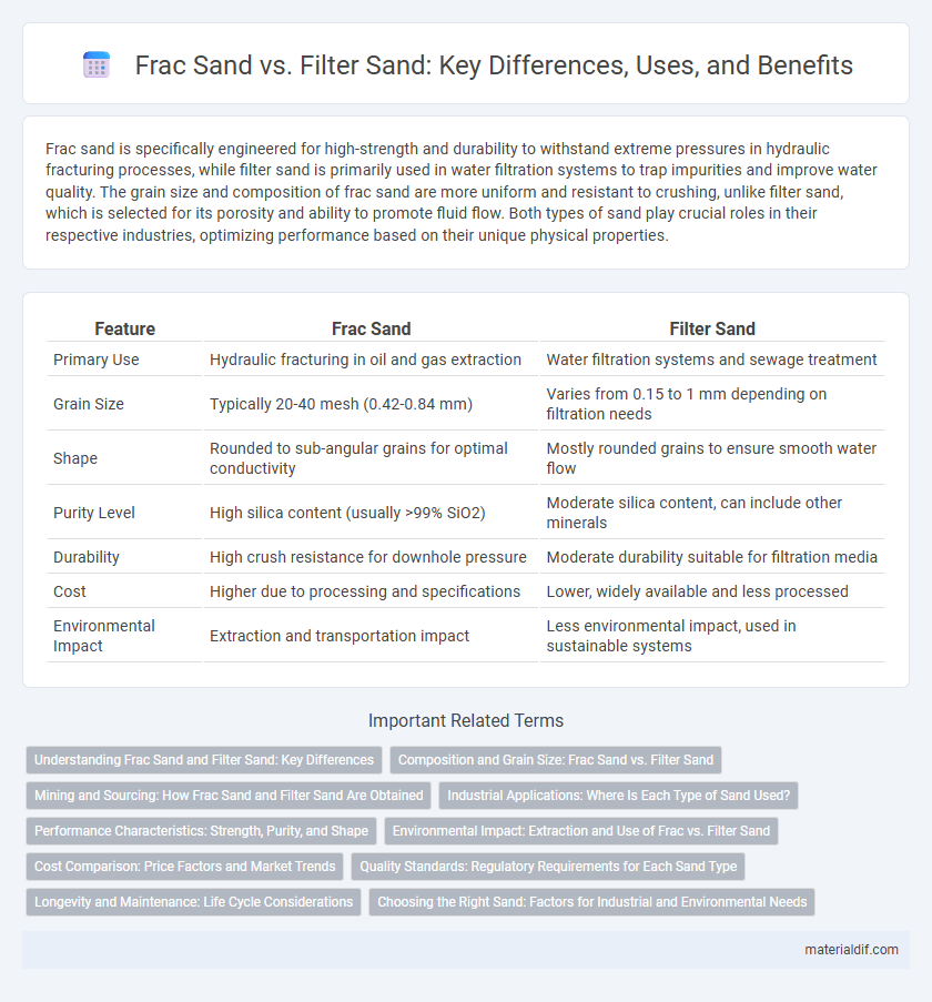 Frac Sand vs. Filter Sand: Key Differences, Uses, and Benefits