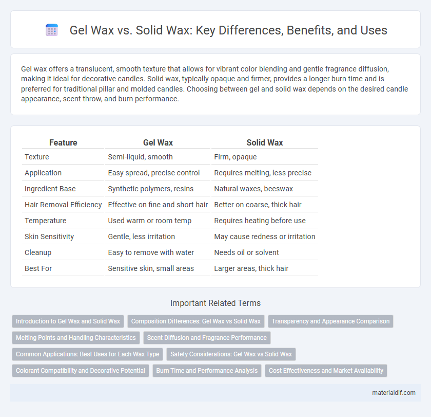 Gel Wax vs. Solid Wax: Key Differences, Benefits, and Uses
