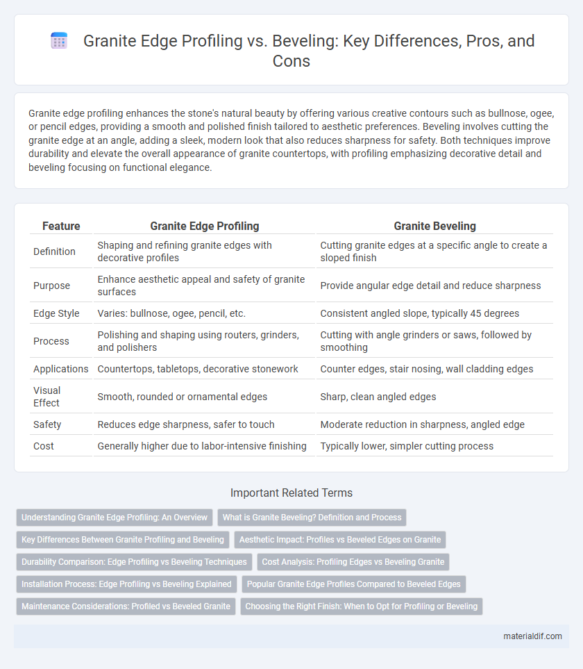 Granite Edge Profiling vs. Beveling: Key Differences, Pros, and Cons